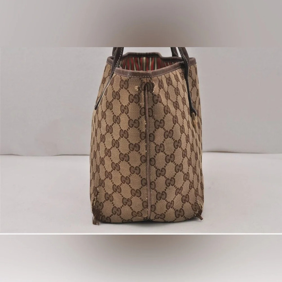 Authentic GUCCI Britt Tote Bag GG Canvas Leather - Picture 4 of 16